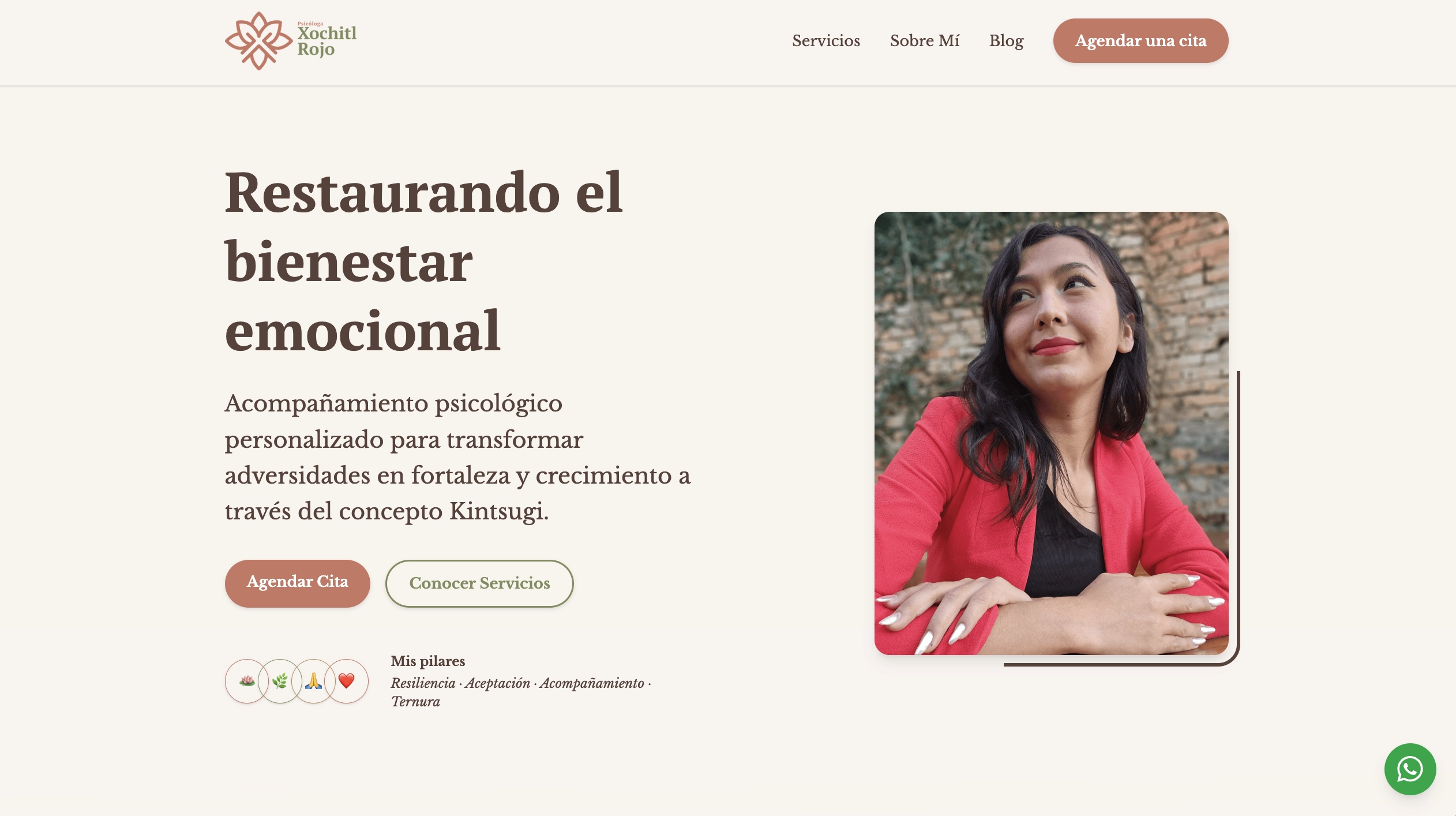 Demostración de sitio web profesional desarrollado por Aspecto Creativo